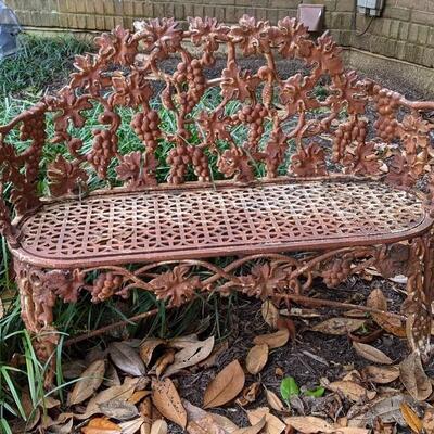 Cast uron garden bench 1 of 2