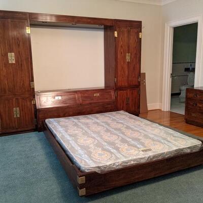 Henredon iconic Scene One campaign 
Q-size bed frame with armoires, etc.