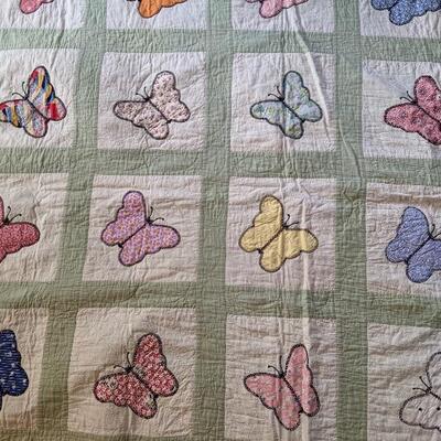 Handmade butterfly quilt