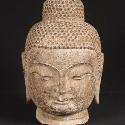 Asian Lot Stone Buddha Head