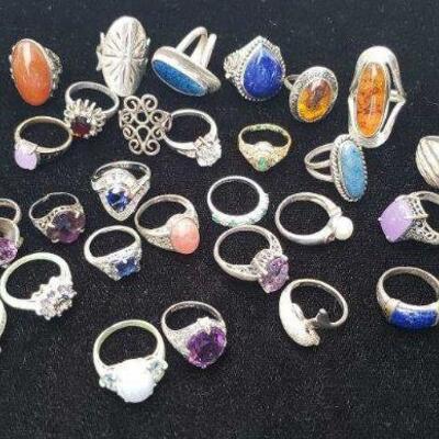 Grouping of Vintage Sterling Silver Jewelry