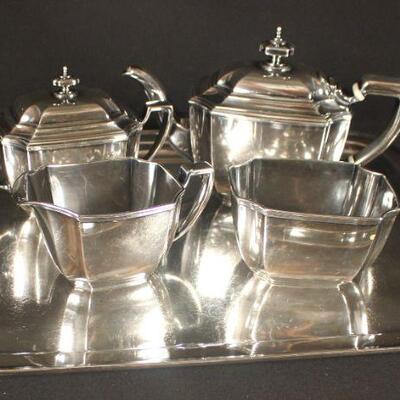 Tiffany Sterling Silver Tea Set "Art Deco Hampton"