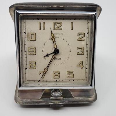 Tiffany Silver Travel Clock
