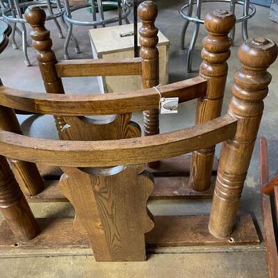 Refinished set of Oak table legs
