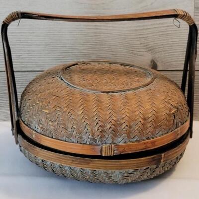 Vintage Asian Wicker Wedding Basket