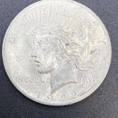 1922 Silver Peace Dollar Nicely Circulated