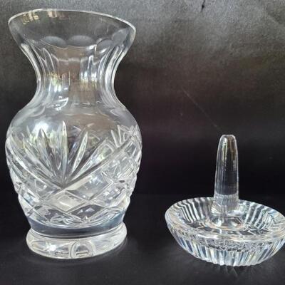 Irish Crystal, Waterford Ring Stand & Galway Vase