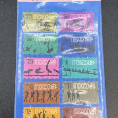 1968 XIX Mexico Olympic Stamps In Original