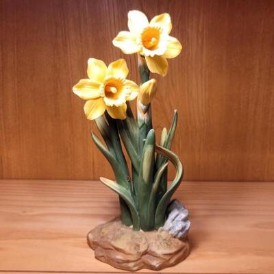 Yellow Daffodil Ceramic Flowers, Andrea by Sadek