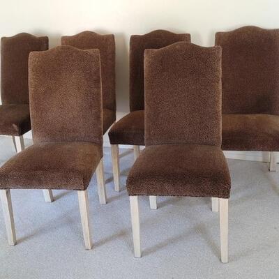 (6) Upholstered Cheetah Print Dining Chairs