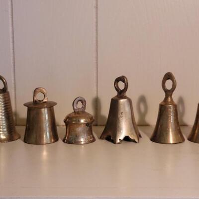 (6) Vintage Brass Bells