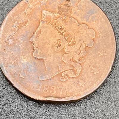 1837 U.S. Large Once Cent Piece