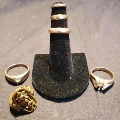 14K antique gold ring and more