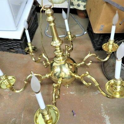 Solid Brass 6 arms Chandelier