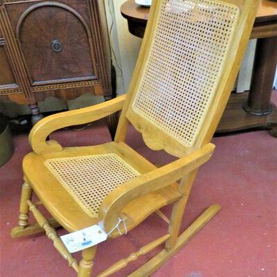 Oak Rocking Chair Cane Seat