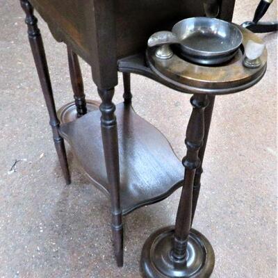 Antique Smoking Stand with Ashtray Stands