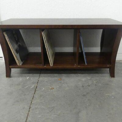 Crosley Furniture Retro Record Storage Console Table - LPs Not Included