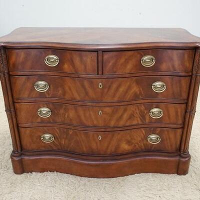 1081	BROYHILL 5 DRAWER CHEST, ANNIVERSARY COLLECTION, SERPENTINE FRONT, 54 1/4 IN WIDE X 33 1/2 IN HIGH X 21 1/4 IN DEEP
