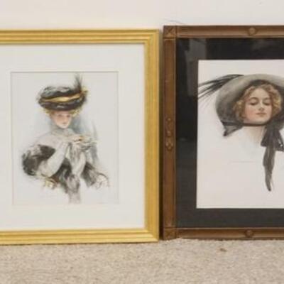 1323	FOUR FRAMED HARRISON FISHER PRINTS, BEAUTIFUL WOMEN, LARGEST IS 13 1/4 IN X 15 1/4 IN INCLUDING FRAME
