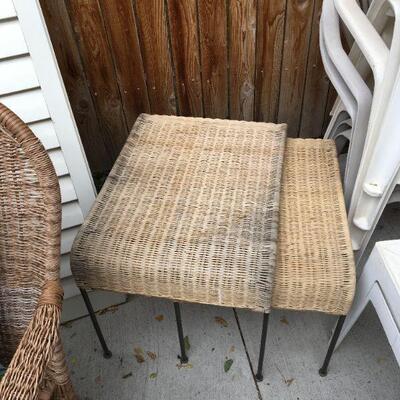 Rattan stacking stools $20 for both