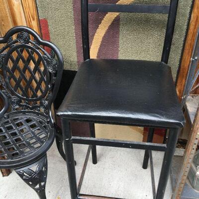 Barstool with faux leather $20