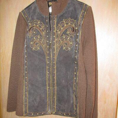Bob Mackie suede jacket