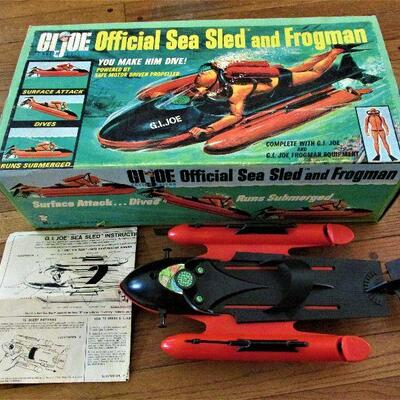 G.I. Joe sea sled & box