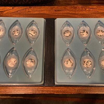 Franklin Mint 12 days of Xmas sterling ornaments