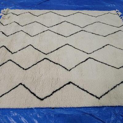 Rug 15
Morrocan black and white lines rug 8 x 10 
$899