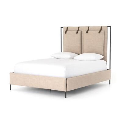 Bed 2
Luxury Leigh Queen linen and  leather buckle detail. 
Overall Dimensions: 65.00