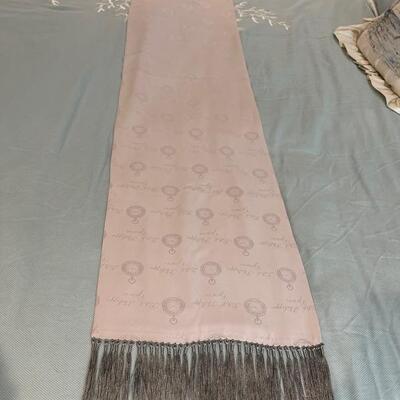 Patek Phillipe gray silk scarf