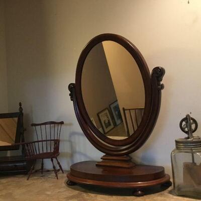 Antique Shaving Mirrors, Small Decorative Chair