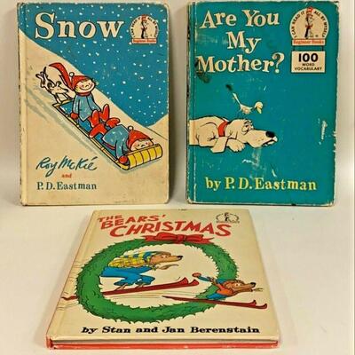 https://www.ebay.com/itm/125062268368	TU1034 SET OF 3 VINTAGE CHILDRENS BOOKS BY P. D. EASTMAN & BERENSTAIN 1960-1970 	BIN	$19.99 

