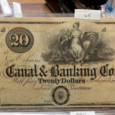 https://www.ebay.com/itm/124939721362	LRM8320 - Canal & Banking Co Note New Orleans 20 Dollars		BIN	 $54.99 
