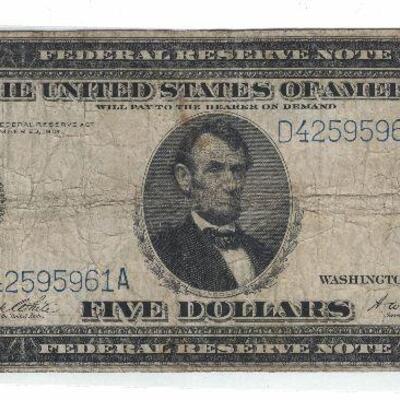 https://www.ebay.com/itm/125009256448	LRM8347 US $5 1914 Federal Reserve Large Note Cleveland W5R	Offer	 $169.99 
