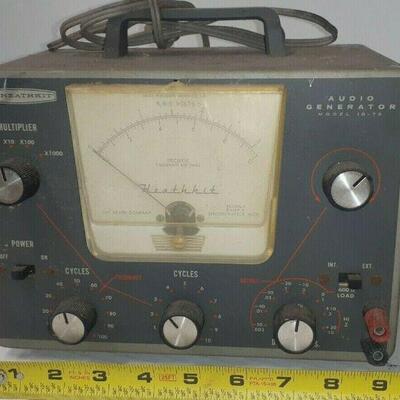 https://www.ebay.com/itm/114940656820	LP8023 : Heathkit Audio Generator Model IG-72 NOT TESTED		BIN	 $40.00 
