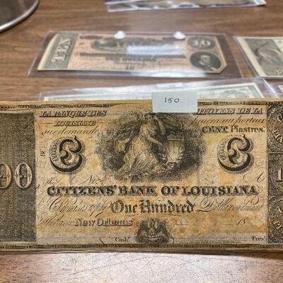 LRM8318 - 100 Cents Piastres Citizen's Bank of Louisiana Bank Note - New Orleans