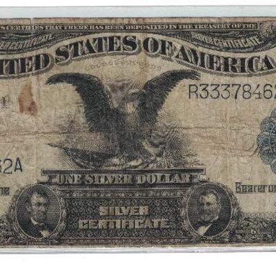 https://www.ebay.com/itm/125009216769	LRM8345 US $1 1899 Silver Certificate FR#236 Speelman / White W7R	Offer	 $229.99 
