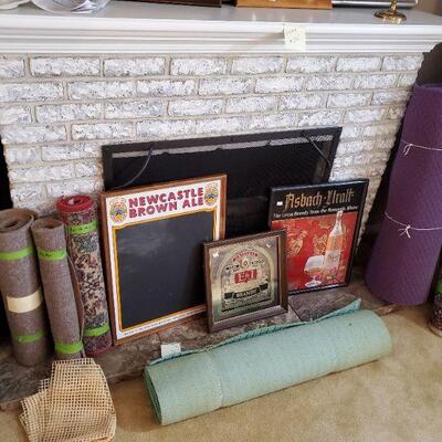One of two fake fireplaces