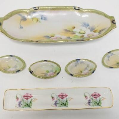 1077	LOT:NIPPON NUT SET & ENGLISH SMALL TRAY, IMPERIAL NIPPON, BOWL IS 11 IN WIDE
