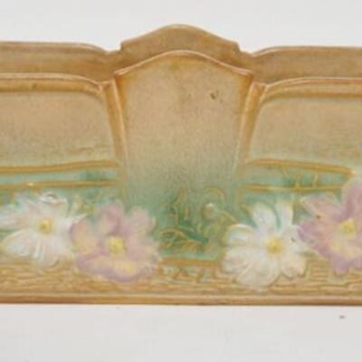 1065	ROSEVILLE COSMOS RECTANGULAR PLANTER, HAS SMALL BASE CHIP ON ONE OF THE SHORT SIDES, 10 1/2 IN X 3 1/2 IN X 4 IN HIGH
