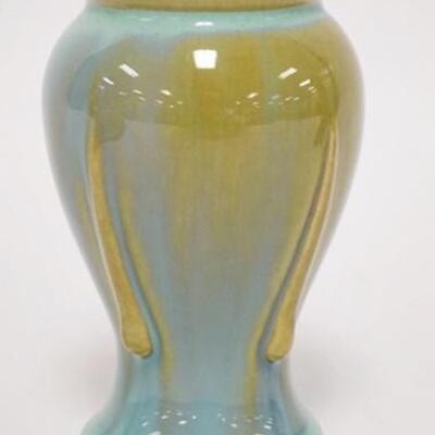 1070	FULPER 826 CABINET VASE, HAS APPLIED TRAILING, SMALL BASE CHIP, 4 1/2 IN HIGH
