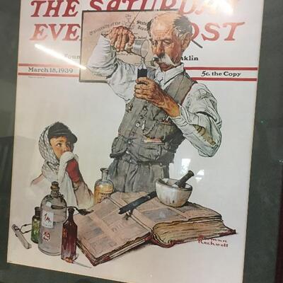 1 of 5 Norman Rockwell prints-well framed by Havens
