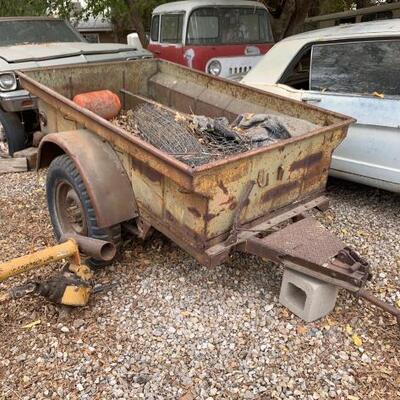 #126 â€¢ 6â€™ Utility Trailer: No VIN Located
No License Plate
Pintle Hitch