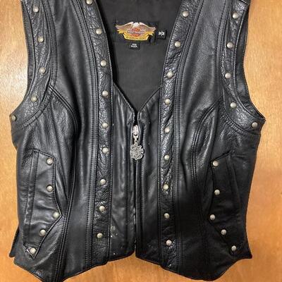 Harley â€¢ Black â€¢ Leather â€¢ Vest