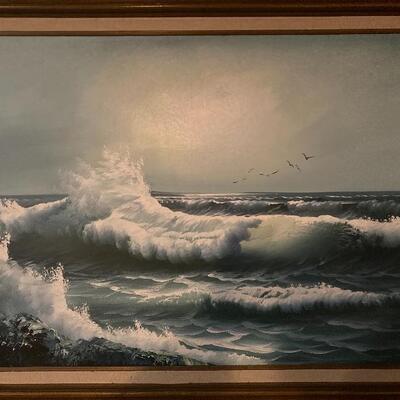 â€˜Anticipationâ€™ â€¢ Original â€¢ Acrylic â€¢ Seascape â€¢ Signed â€¢ 24â€ x 36â€ (image size) â€¢ 165.00