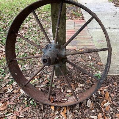 Antique â€¢ Iron â€¢ Spoke Wheel â€¢ (24â€ dia) â€¢ 45.00