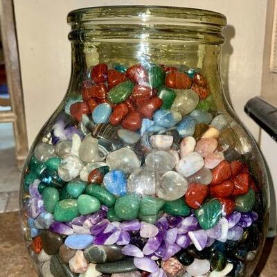 Jar of semi-precious gemstones (not just rocks:-)