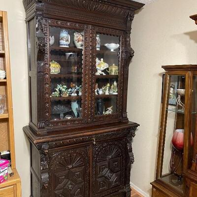 Antique Medieval Knights Cabinet