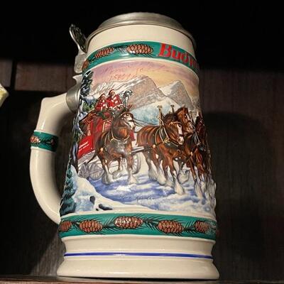Signed and Numbered Budweiser steins from the 1990s (two of them)